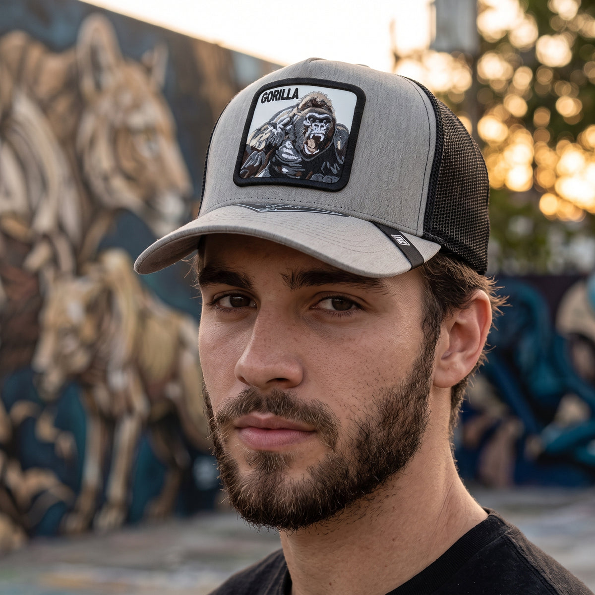 Gorra Animal Malla | GORILA | GRIS