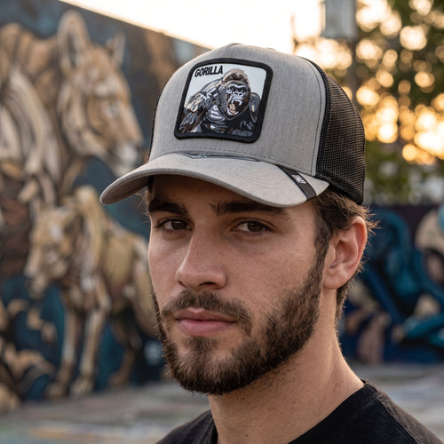 Gorra Animal Malla | GORILA | GRIS