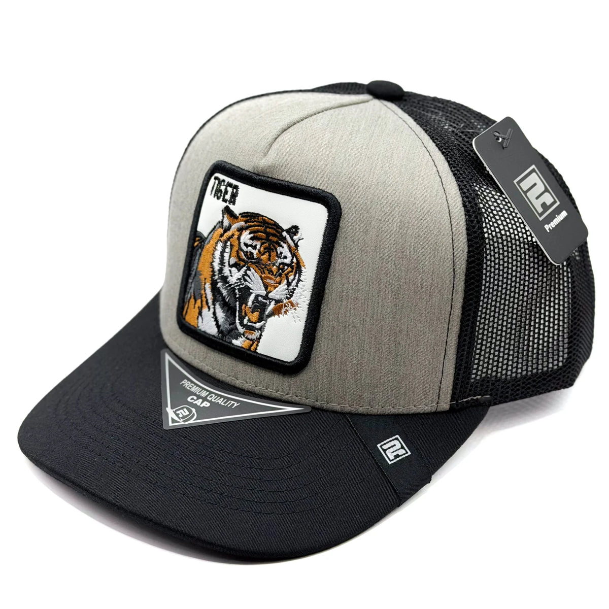Gorra Animal Malla | TIGRE | GRIS